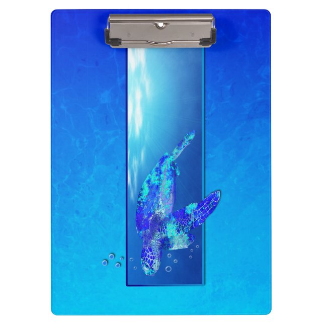 Underwater Sea Turtle Clipboard (Front)