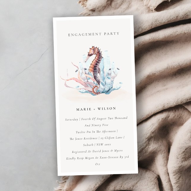 Underwater Seahorse Seaweed Engagement Invite (Creator Uploaded)