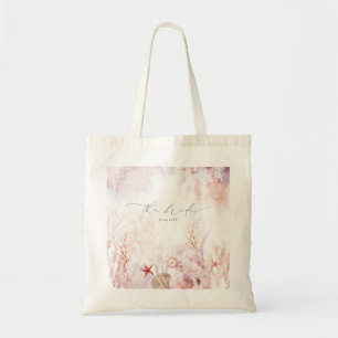 Underwater Seaweed Seashell Bridal Shower Tote Bag