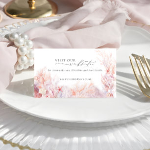 Underwater Seaweed Seashell Wedding Website Enclosure Card