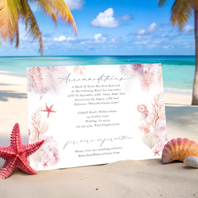 Underwater Seaweed  Wedding Accommodation  Enclosure Card (Creator Uploaded)