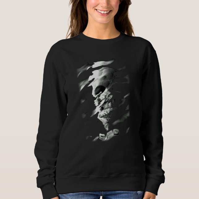 Underwater Skull Zombie Sweatshirt (Front)