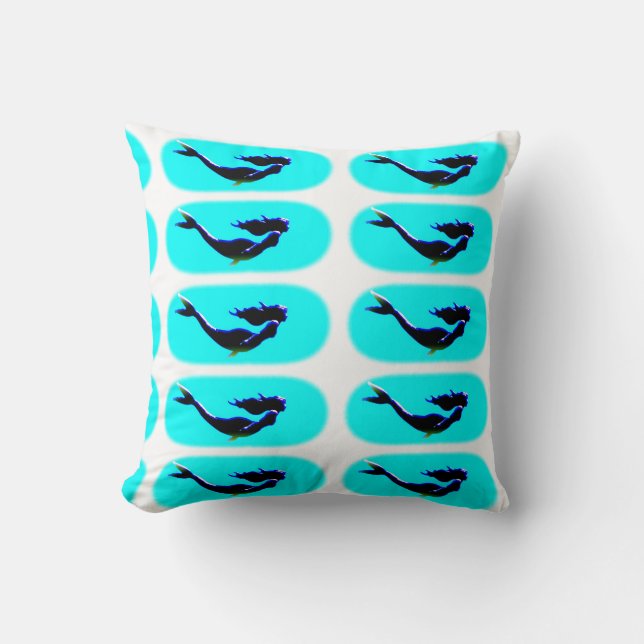 underwater swimming mermaids cushion (Front)