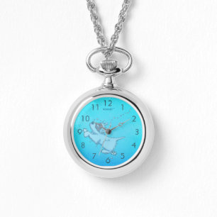 Underwater Swimming Westie Pendant Watch