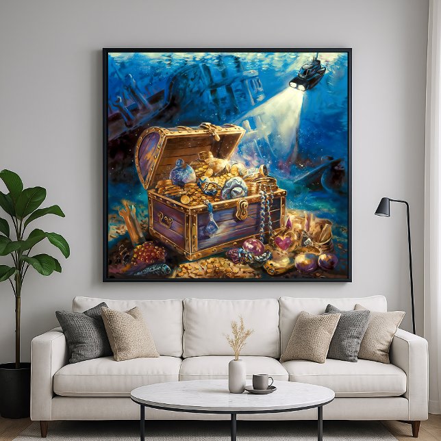 Underwater Treasure - Painterly illustration Style Poster (Creator Uploaded)