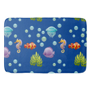Underwater Tropical Fish Large Bath Mat