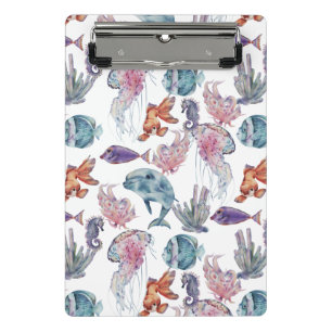 Underwater Watercolor Composition Series Design 2 Mini Clipboard
