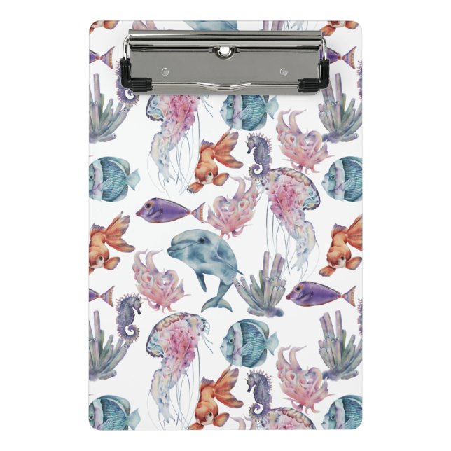 Underwater Watercolor Composition Series Design 2 Mini Clipboard (Front)