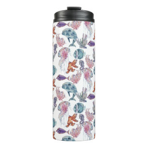 Underwater Watercolor Composition Series Design 2  Thermal Tumbler