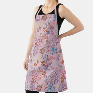 Underwater Watercolor Composition Series Design 3 Apron
