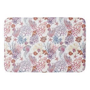 Underwater Watercolor Composition Series Design 3 Bath Mat