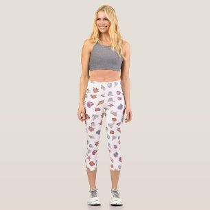 Underwater Watercolor Composition Series Design 4 Capri Leggings