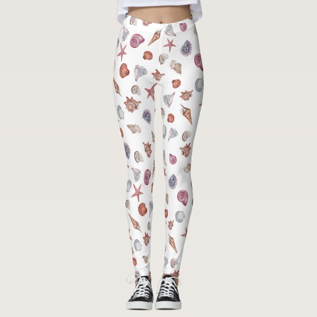 Underwater Watercolor Composition Series Design 4  Leggings (Front)