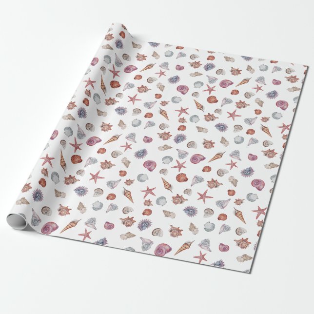 Underwater Watercolor Composition Series Design 4 Wrapping Paper (Unrolled)