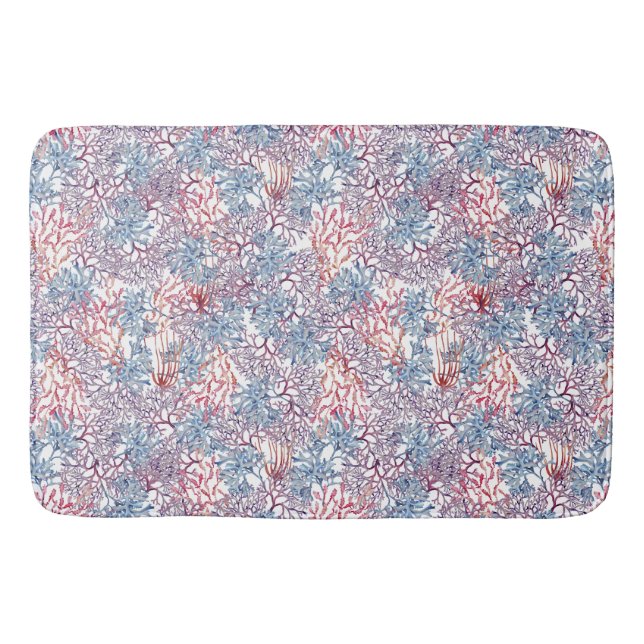 Underwater Watercolor Composition Series Design 5  Bath Mat (Front)