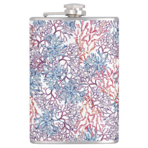 Underwater Watercolor Composition Series Design 5  Hip Flask