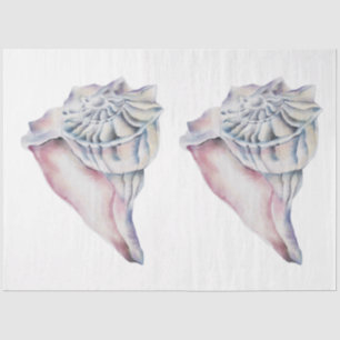 Underwater Watercolor SeaShell Series Design 14 Tissue Paper