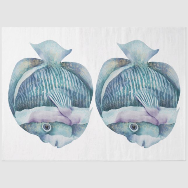 Underwater Watercolor Series Design 28 Tissue Paper (Front)