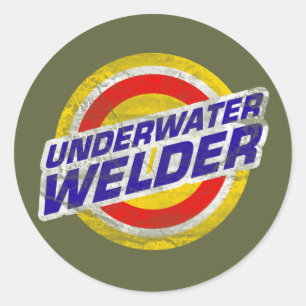 Underwater Welder Classic Round Sticker