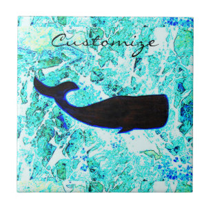 underwater whale swimming Thunder_Cove Tile