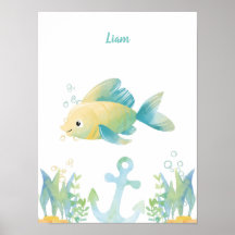 Underwater Whimsy Fish Customisable