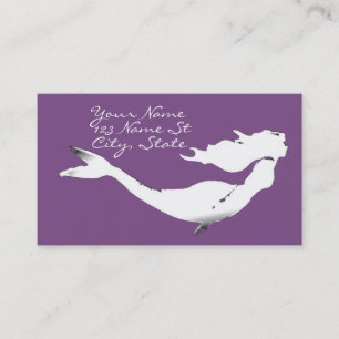 Underwater White Mermaid Swimming Thunder_Cove Business Card