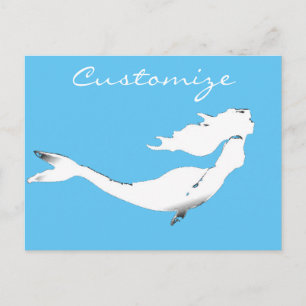 Underwater White Mermaid Swimming Thunder_Cove Postcard