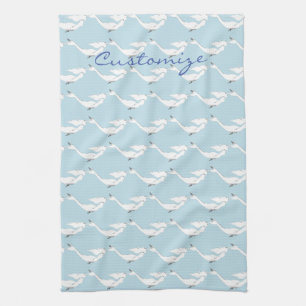 Underwater White Mermaid Swimming Thunder_Cove  Tea Towel
