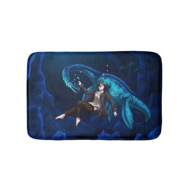 Underwater with a Plesiosaurus Bath Mat (Front)