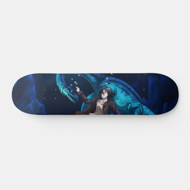 Underwater with a Plesiosaurus Skateboard (Horz)