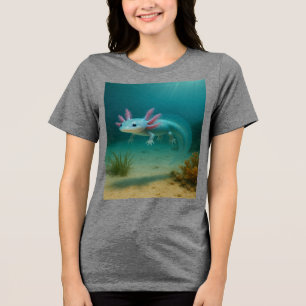 Underwater Wonder: The Axolotl Tri-Blend Shirt