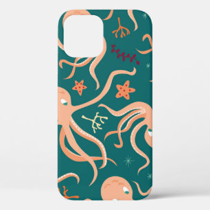 Underwater Wonders: Octopus Starfish Dance iPhone 12 Case