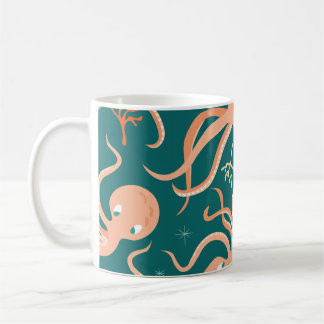 Underwater Wonders: Octopus Starfish Dance Coffee Mug