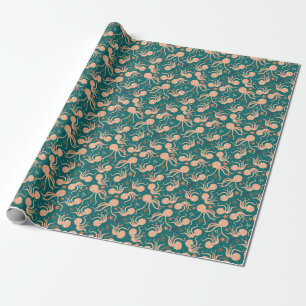 Underwater Wonders: Octopus Starfish Dance Wrapping Paper