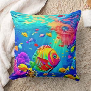 Underwater World of Colour Cushion