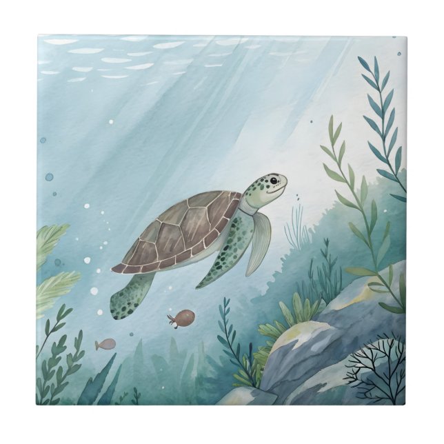 Underwater world with turtle tile (Front)