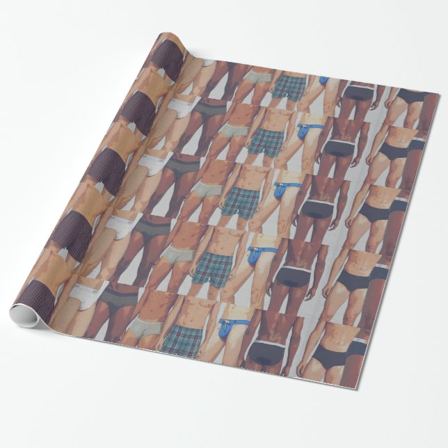 Underwear Party Wrapping Paper (Unrolled)