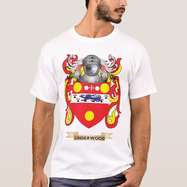 Underwood Family Crest (Coat of Arms) T-Shirt (Front)