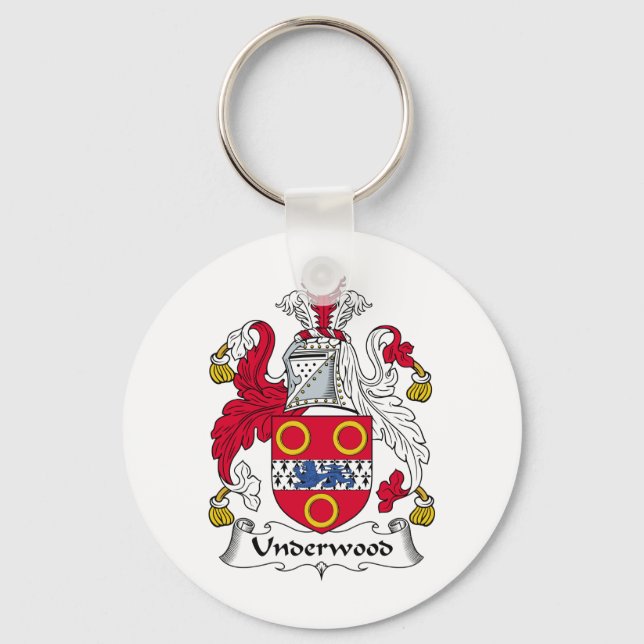 Underwood Family Crest Key Ring (Front)