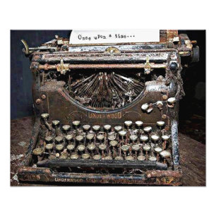 Underwood, old typewriter photo print