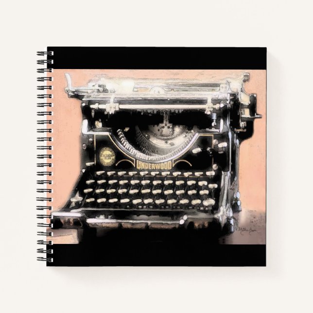 Underwood Typewriter – Inspiring for Any Writer Notebook (Front)