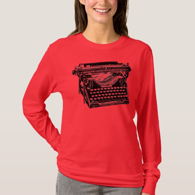 Underwood Typewriter Writer T-Shirt (Front)