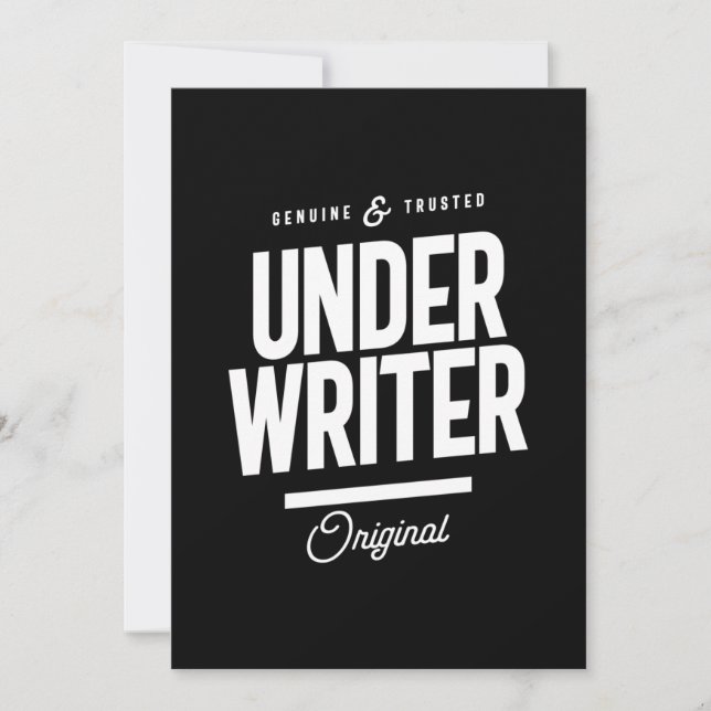 Underwriter Job Title Gift Invitation (Front)