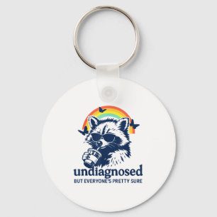 Undiagnosed But Everyone's Pretty Sure Funny Racco Key Ring