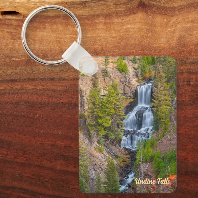 Undine Falls Lava Creek Yellowstone National Park Key Ring (Front)
