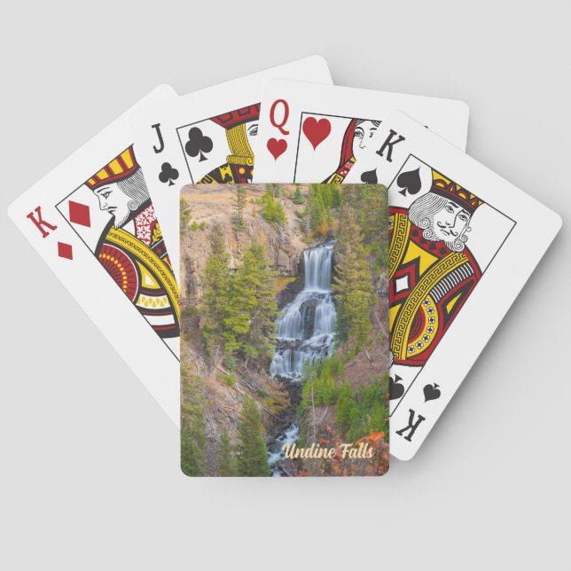 Undine Falls Lava Creek Yellowstone National Park Playing Cards (Back)