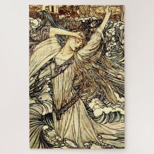 “Undine in the Waves” by Arthur Rackham Jigsaw Puzzle