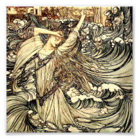 “Undine in the Waves” by Arthur Rackham