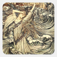 “Undine in the Waves” by Arthur Rackham