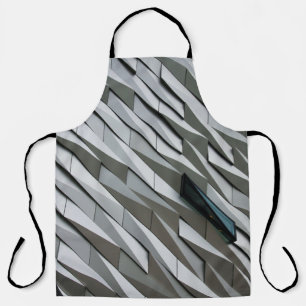 Undulating abstract shapes on a building facade at apron